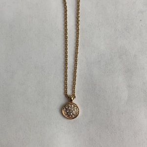 Banana Republic gold/stone disc, layering necklace